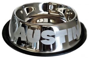 8oz EXTRA SMALL Personalized Dog Bowl with Name Design