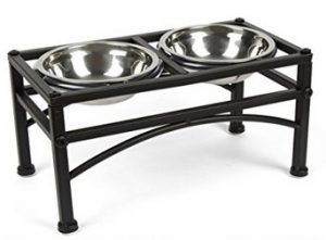 FUNKEEN Double Stainless Steel Cat Dog Puppy Pet Bowls Stand
